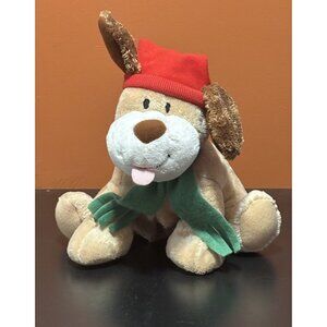 Hallmark Christmas Battery Operated Dog Puppy Plush Barks Jingle Bell Tail Wags